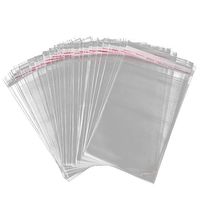 100 Pcs 8" x 10" Self Seal Clear Cello Cellophane Bags Resealable Plastic Apparel Bags Perfect for Packaging Clothing, T-Shirt, Brochure, Prints, Handicraft Gift Bags