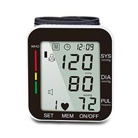 AlonSwallow Sphygmomanometer Household Wrist Automatic Electronic Pressure Gauge Rechargeable Digital Automatic Wrist Blood Pressure Monitor Measuring Device,Black