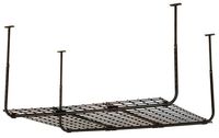 Suncast Wire Ceiling Storage Basket - Hanging Ceiling Storage Mounts to Dry Wall or Wood - Holds up to 250 lbs. - Ideal for Garage, Attic - Black