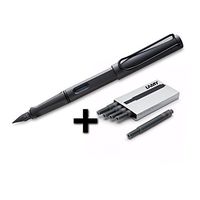 Lamy Safari Fountain Pen (17F) Umber + 5 Black Ink Cartridges
