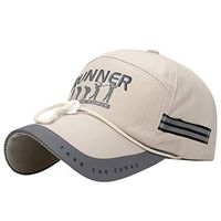 Meidexian888 Quick-drying Reflective Running Cap A Quick Dry Hat for Men The Flashback 360 Sports Wide Brim Windproof Rope Cap (Khaki)