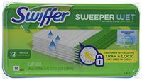 Procter & Gamble Swiffer 95531 Swiffer Sweeper Wet Cloth Refill, 12shts/PK, White