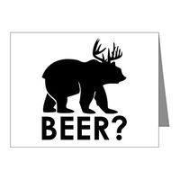 Note Cards (20 Pack) Deer Plus Bear Equals BEER!