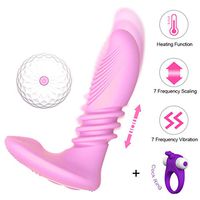 BOYANG Wireless Remote Vibration Wearable Massager, 7 Vibration Frequencies Double Motor with Heating Function Waterproof USB Rechargeable Massage Vibration