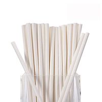 White Paper Straws,300 Pack 100% Biodegradable,7 3/4 inches Top Quality Drinking Straws (White)
