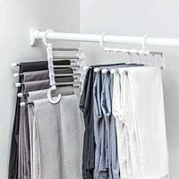 PSFS Multipurpose Closet Organizer Space Saver Clothing Rack Magic Hanger Clothes Hook Clothes Hook Pole Coat Hooks Utility Hook Closet Clothes Hanger (White)