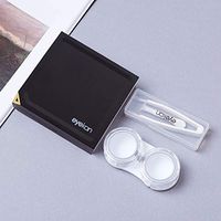 Contact Lens Case, Soft & Hard Lens Container Kit, Leakproof Soaking Box, Magnetic Switching Case for Long Nails Ladies Beauty Travel Home Use (Black)