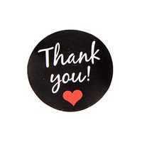 Mr-Label 300 Pcs of Circle Sealing Sticker – Thank You Sticker/Thank You Adhesive Label for Card| Envelope|Gift| Product (Black)