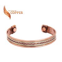 Copper Therapy Tibetan Copper Bracelets Magnetic India Pattern Women's Men's Spiritual Yoga Jewelry