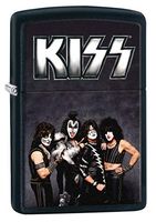 Zippo Lighter: KISS Logo - Black Matte 80304