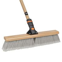 18" SWOPT Smooth Surface Premium Push Broom – 60" Comfort Grip Wooden Handle – Handle Interchangeable with All SWOPT Cleaning Heads – EVA Foam Comfort Grip – Great for Indoor Applications