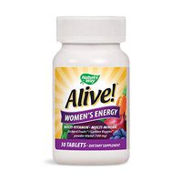 Nature's Way Alive! Women's Energy Multivitamin, Fruit and Veggie Blend (100mg per serving), 50 Tablets