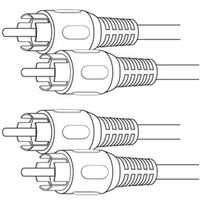Vanco International AG236 Dual RCA Cable, Red/White, 3 Foot