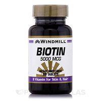 Windmill Biotin 5000 Mcg Tablets 60 Tablets (Pack of 12)