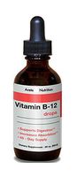 Vitamin B12 Sublingual Liquid Drops Instantly Boost Energy Best Absorption and Speed Up Metabolism, Weightloss Assists, Methylcobalamin, GMO Free, Natural Nutritional Body Energizer- Large 2oz Bottle