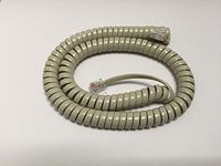 The VoIP Lounge 12 Foot Ash Handset Curly Cord for Nortel Norstar M Series Phone M7100 M7208 M7310 M7324 M2008 M2616 M5316