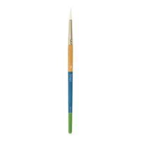 Darice Round Paintbrush - White Synthetic - Multicolored - Size 6