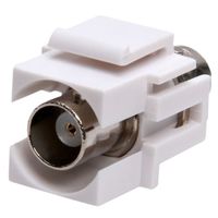 Keystone Jack - Modular BNC (White) (Gold Plate)