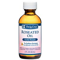De La Cruz Roseated Oil, Ear Wax Removal Aid, Made in USA 2 FL. OZ