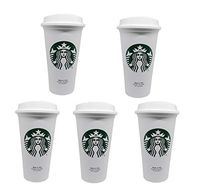 Starbucks Reusable Travel Cup to Go Coffee Cup (Grande 16 Oz) 5 Pack