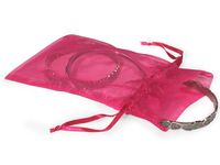 Hot Pink Organza Bags 4x6" with Satin Drawstrings (25 Packs; 10 Bags Per Pack) - WRAPS-B00109