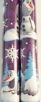 2015 Licensed Christmas Wrap Paper (2 Rolls) (Frozen Olaf Purple)
