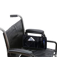 Saim Wheelchair Side Bag Storage Bag Mobility Devices Accessories Bag Suitable for Manual or Electric Wheelchair 3 Easy Access Pouch 1 Big Zipper Pocket 2 Mesh Pocket Black