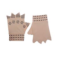 CJOY Spandex Stretch Therapy Gloves, Fingerless,Extended Wristband, Soft Sponge, Non-Slip Design,One Size