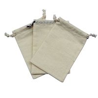 100% Cotton Environmental Gift wrap Bag Small Size 50pcs/lot (8x10cm, Flat String)