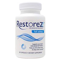 RestoreZ Fall Asleep (60 Capsules) Natural Sleep Supplement - Fall Asleep Faster and Support Improved Quality of Sleep - Non-Habit Forming Sleep Aid
