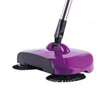 Automatic Brooms Fabal Household Hand Push Automatic Sweeping Robot Vacuum Cleaner without Electricity Broom (Purple)