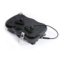 HSLIUYI Vibrating Plate, Weight Loss Relaxing Belly 200W Mute 53CM Huge Standing Area Normal Diet 10 Kinds of Sports Fast Fat Loss Carrying Weight 150KG Black