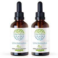 Umckaloabo B120 (2pcs) Alcohol-Free Herbal Extract Tincture, Super-Concentrated Organic Umckaloabo (Pelargonium Sidoides) Dried Root (2x4 fl oz)