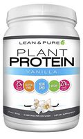 Lean & Pure Plant Vegan Protein Powder, 25g of Protein, Non GMO, Gluten Free, Vanilla Flavor, 534g