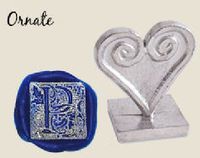 Initial Wax Seal Stamp 3/4" -Square Pewter Ornate Letter P