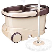 Broom and Dustpan With Long Handle Telescopic Upri Rotating mop - stainless steel lazy mop, household absorbent mop