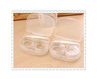 3Pcs Clear Transparent Contact Lenses Case Holder Storage Box Container for Home and Travel