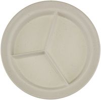 Sammons Preston Compartment Dishes, Break-Resistant Polyester Plastic with Non-Skid Bottom, 8.75" Diameter, .75" High Sides & .75" Rim for Easy Scooping, Adaptive Eating Tool & Food Organizer