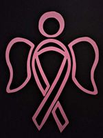 Chase Grace Studio Breast Cancer Ribbon Vinyl Decal Sticker|Pink|Cars Trucks SUVs Vans Laptops Walls Glass Metal|6.5" X 5"|CGS985