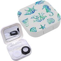 Portable Contact Lens Case Box Travel Kit Mirror + Bottle + Tweezers Container Holder [ Marine Tropical ]