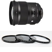 Sigma 50mm F1.4 DG HSM Art Lens + Tiffen Digital Essentials 77DIGEK3 Filter Kit