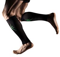 +MD Calf Compression Sleeves for Men and Women Leg Support Sleeve for Running Sports Pain Relief Black XLarge
