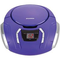 Sylvania Portable CD Boombox with AM/FM Radio (Purple)