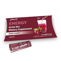 GoMo ENERGY® 100% Natural Vitality Drink Mix | Cherry Energy Drink + Vitamin B Complex | Healthy Energy Boost for Body & Mind Performance | Sugar Free Energy Drink Powder Mix | SOUR CHERRY 30 Servings