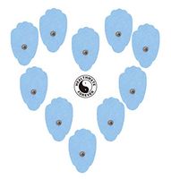 5 Pairs of High Quality Reusable Snap-On Replacement Large Hand-Shaped Electrode Patches Pads for HealthmateForever Powerful Digital Pulse Massager (Blue)