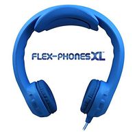Flex-PhonesXL (Blue) - Indestructible, Single-Construction Headphones Teens
