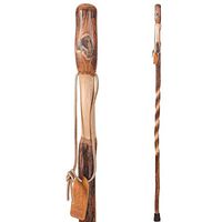 Brazos Trekking Pole Hiking Stick for Men and Women Handcrafted of Lightweight Wood and made in the USA,  Hickory,  58 Inches