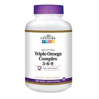 21st Century Triple Omega Complex 3 6 9 Enteric Coated Softgels, 180 Count Bottle