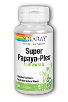 Solaray Super Papaya-Plex Mint Chewable Tablets, 90 Count (4 Pack)