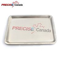 PRECISE CANADA: Flat Type Instrument Tray, Stainless Steel, 13-5/8" X 9-3/4" X 5/8"